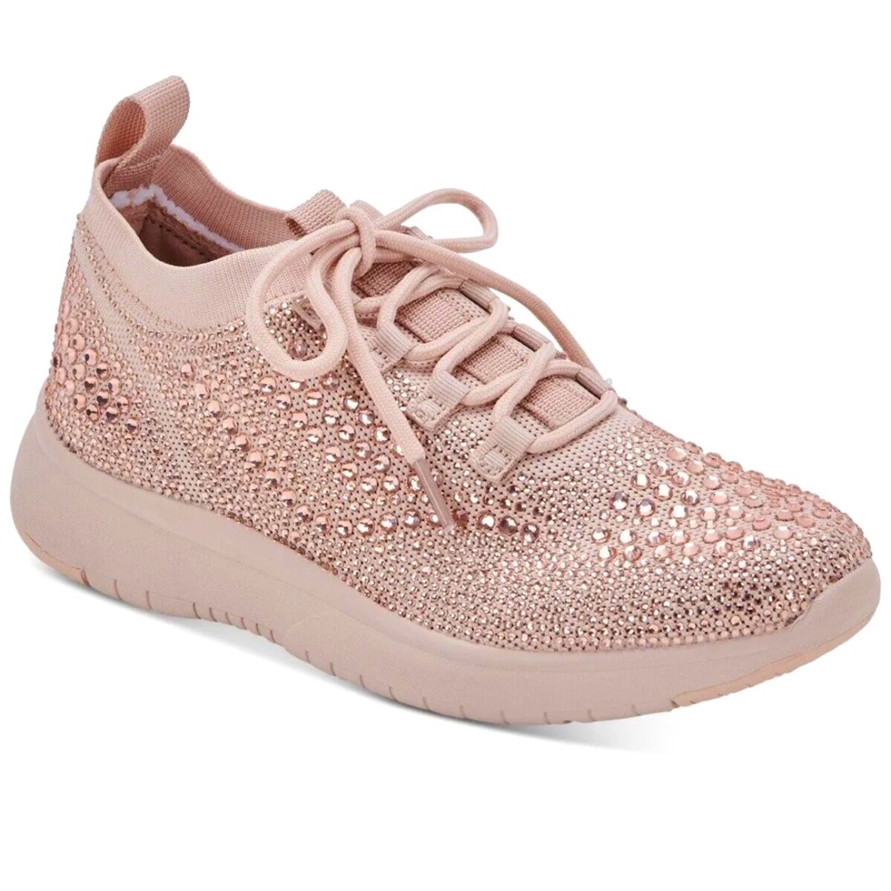 $249 NWT Nordstrom AQUA Kali Blush Tan glam sparkle sneaker size 6 NEW IN BOX